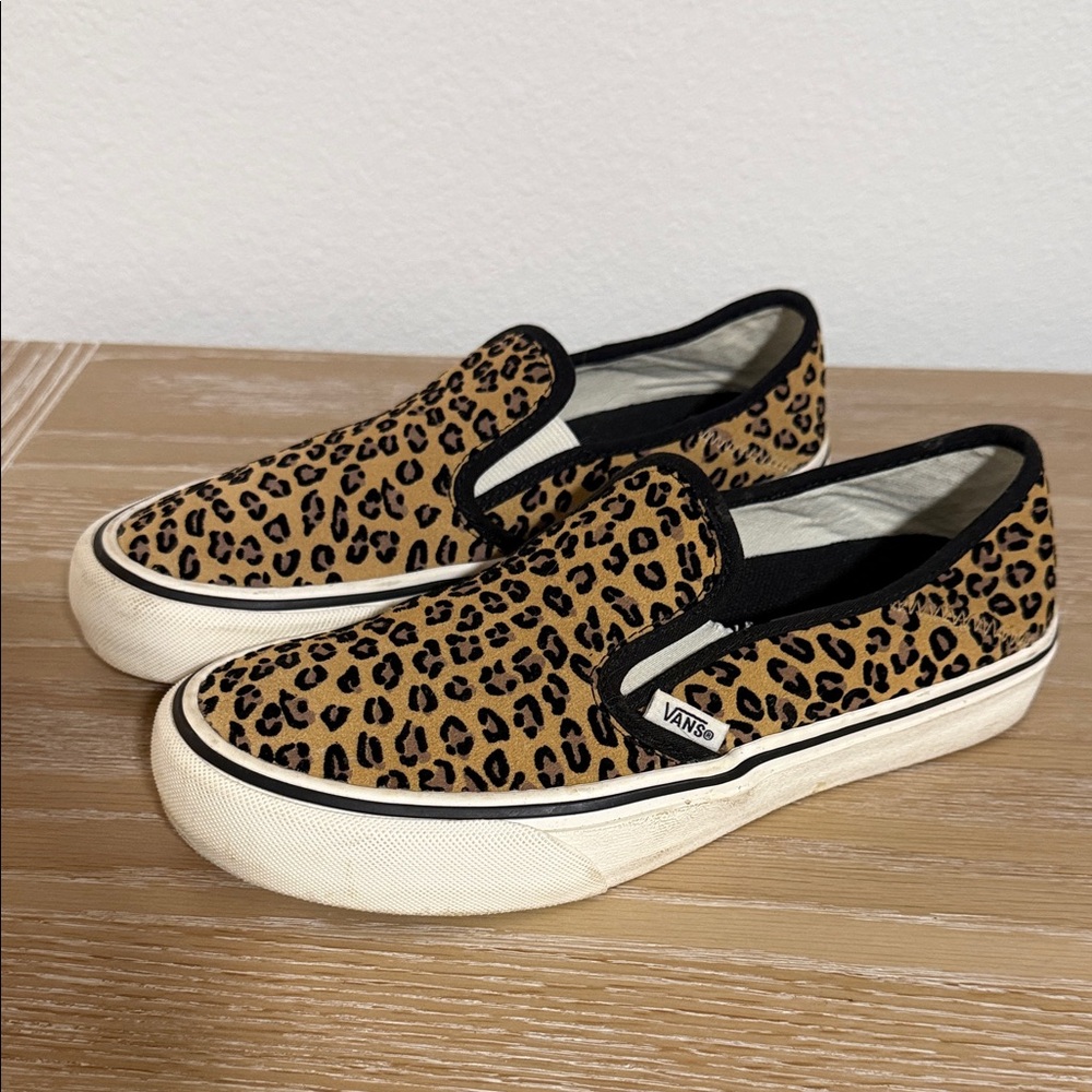 Vans Leopard Print Slip-On Shoes